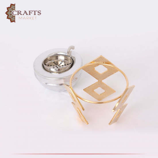 Handmade Copper & Aluminum Incense Burner with a Rhombus Design Handmade Copper & Aluminum Incense Burner with a Rhombus Design