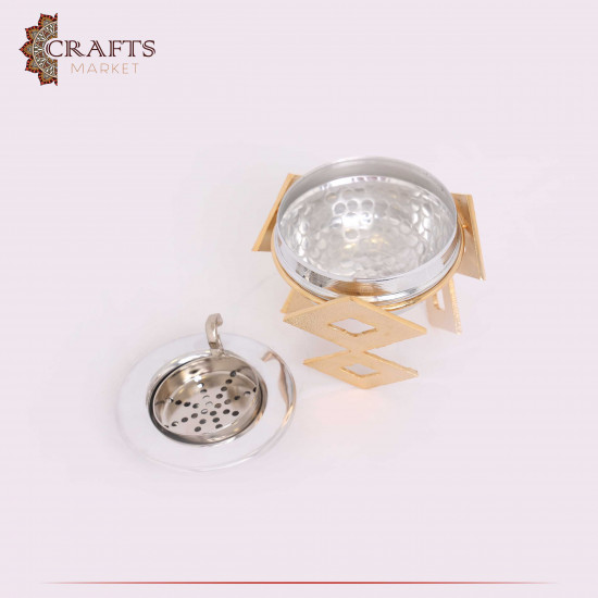 Handmade Copper & Aluminum Incense Burner with a Rhombus Design Handmade Copper & Aluminum Incense Burner with a Rhombus Design