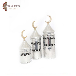 Handmade Aluminum Home Decor Set, Minaret Design, 3 PCs