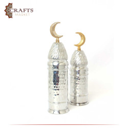 Handmade Aluminum Desk Decor Set, Minaret Design, 2 PCs