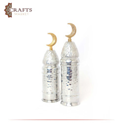 Handmade Aluminum Desk Decor Set, Minaret Design, 2 PCs