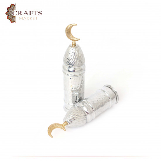 Handmade Aluminum Desk Decor Set, Minaret Design, 2 PCs Handmade Aluminum Desk Decor Set, Minaret Design, 2 PCs