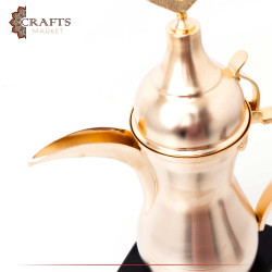 Handmade copper Arabic coffee Dallah with a Heater base