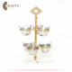 Handmade Glass & Aluminum Arabic Coffee Cups Set , 6 PCs Handmade Glass & Aluminum Arabic Coffee Cups Set , 6 PCs