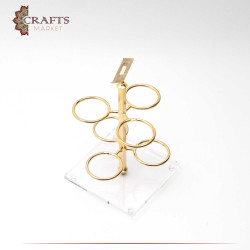 Handmade copper  Arabic Coffee Cup Holder with Rhombus Design