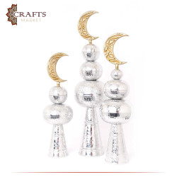 Handmade Aluminum Home Decor Set, Circular Minarets Design, 3 PCs