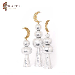 Handmade Aluminum Home Decor Set, Circular Minarets Design, 3 PCs