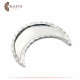 Handcrafted Aluminum Serving Platter with Crescent Moon Design