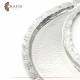 Handcrafted Aluminum Serving Platter with Crescent Moon Design