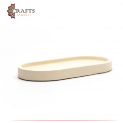 Oval Handcrafted Cement Tray