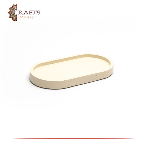 Oval Handcrafted Cement Tray Oval Handcrafted Cement Tray