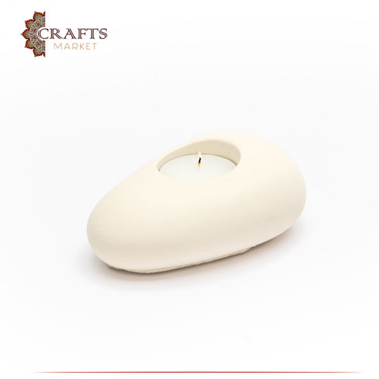 Handmade Cement Candle Holder in Sea Stone Shape Handmade Cement Candle Holder in Sea Stone Shape