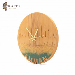 Decorative Wall Clock with the Word Amman Design