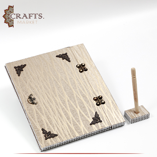 Handmade Ivory Wooden Guest Book Handmade Ivory Wooden Guest Book
