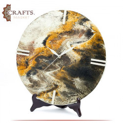 Handcrafted Multi-Color Wooden & Resin Wall Clock