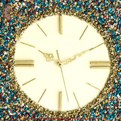 Handcrafted Multi Color Wooden Wall Clock