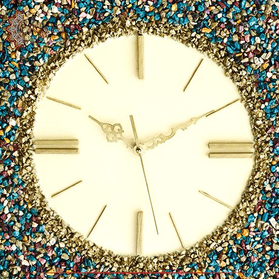 Handcrafted Multi Color Wooden Wall Clock Handcrafted Multi Color Wooden Wall Clock