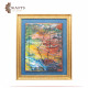 Abstract painting with a map of Palestine Abstract painting with a map of Palestine