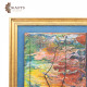 Abstract painting with a map of Palestine Abstract painting with a map of Palestine