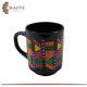 Hand-painted Black Glass Mug Hand-painted Black Glass Mug