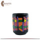 Hand-painted Black Glass Mug Hand-painted Black Glass Mug