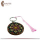 Hand-painted Natural Wood Key Chain