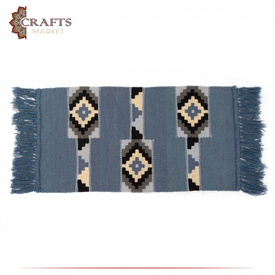 Handmade Multi-Color Natural Wool Rug Handmade Multi-Color Natural Wool Rug