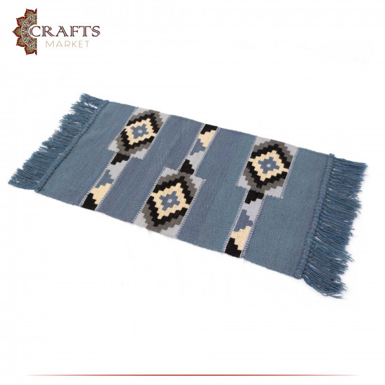 Handmade Multi-Color Natural Wool Rug Handmade Multi-Color Natural Wool Rug