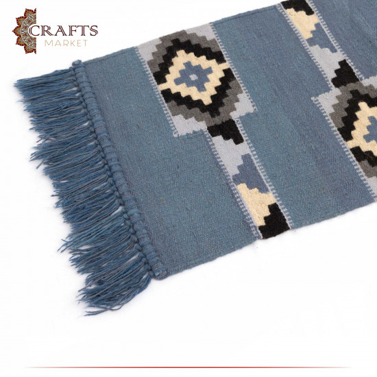 Handmade Multi-Color Natural Wool Rug Handmade Multi-Color Natural Wool Rug