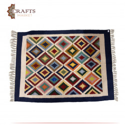 Handmade Multi-Color Natural Wool Large Rug