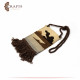 Handmade Multicolor Wool Crossbody bag with a Camel and Desert Design