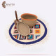 Handmade Multi-Color Natural Wool Round Rug Handmade Multi-Color Natural Wool Round Rug