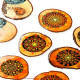 Hand-painted Olive Wooden Coasters Set 6 Pcs Hand-painted Olive Wooden Coasters Set 6 Pcs