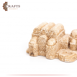 Handmade Beige Gypsum  Quseir 'Amra  Design Table Decor 