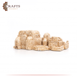 Handmade Beige Gypsum  Quseir 'Amra  Design Table Decor 