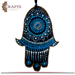 Hand Painted Cartoon Hamsa Hand Wall Hanging