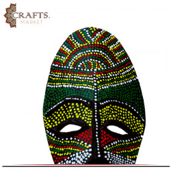 Hand Painted African Mask Design Wall Hanging