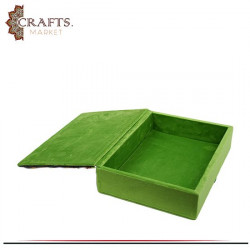 Handmade Wooden Service Box with Multicolor Embroidered design