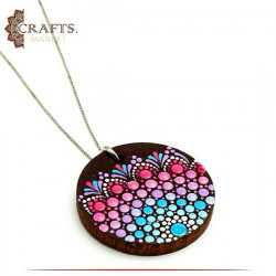 Handmade 925 Sterling Silver Necklace decorated with Mandala Design 