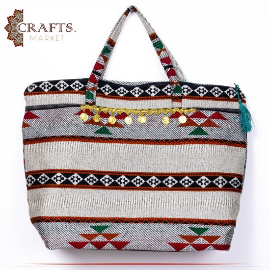 Handmade Multi Color Fabric Travel Bag Handmade Multi Color Fabric Travel Bag