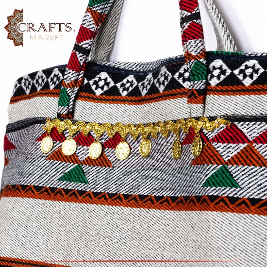 Handmade Multi Color Fabric Travel Bag Handmade Multi Color Fabric Travel Bag