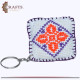 Handmade White Crochet Fabric Key chain Handmade White Crochet Fabric Key chain