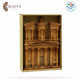 Handcrafted Brown Wood anthropomorphic with a Khazneh / Petra Design Handcrafted Brown Wood anthropomorphic with a Khazneh / Petra Design