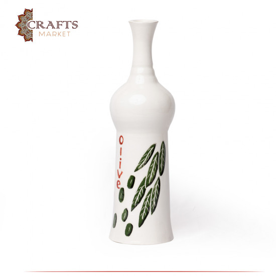 Handmade White Clay Oil Bottles