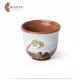 Handmade Clay Arabian Coffee Cup with a Palms & Camel Design Handmade Clay Arabian Coffee Cup with a Palms & Camel Design
