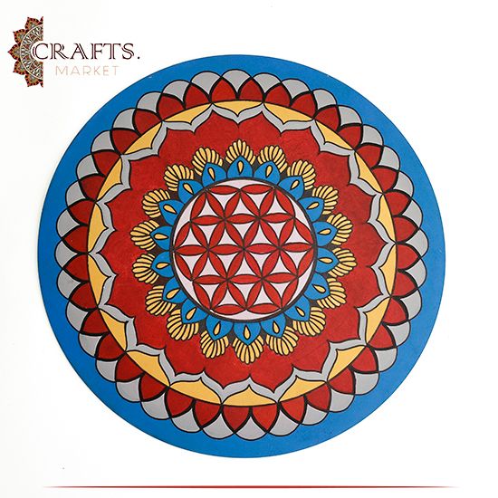 Hand-painted Mandala Wall Art Design Hand-painted Mandala Wall Art Design