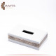 Handcrafted Off-white Wooden Tissue Cover Handcrafted Off-white Wooden Tissue Cover