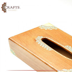 Hand-painted Wooden Tissue Box decorated with Mandala Design
