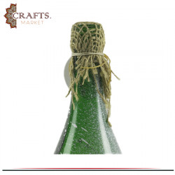 Hand-painted Table Décor made of Bottle With the design of Umm Kulthum