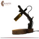 Handmade Wood and Glass Table Lamp Handmade Wood and Glass Table Lamp